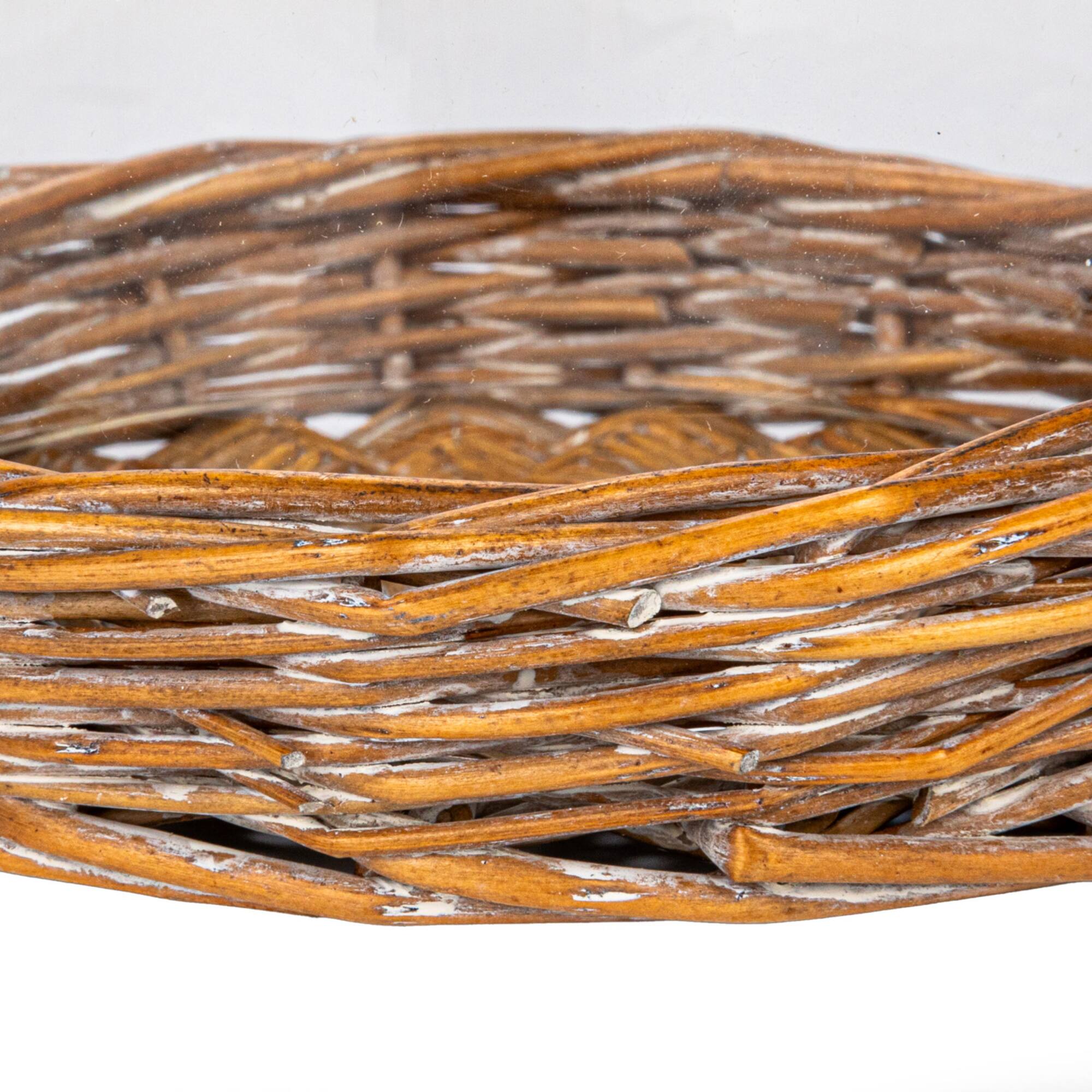 Hello Honey® 6" Round Clear Glass Cloche with Woven Willow Base